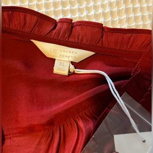 LC Lauren Conrad Women's Blouse - Deep Red